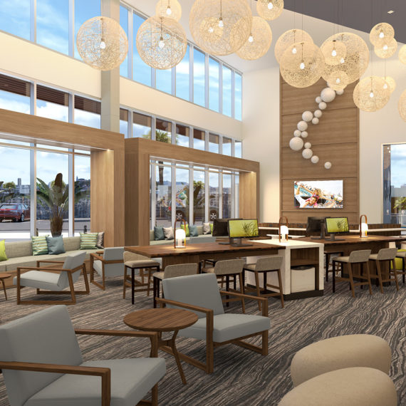 Element Anaheim, California - Lounge Rendering