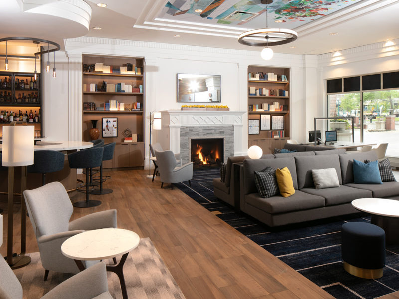 hilton madison monona terrace, madison, wisconsin - lobby lounge